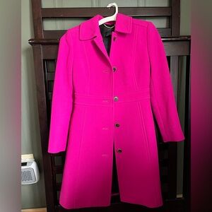 Hot pink J.Crew coat Italian double cloth. EXCELLENT condition. Style 52606. XXS